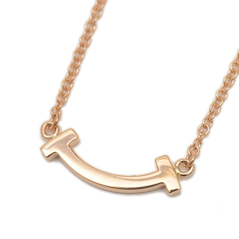 Tスマイル ミニ ペンダントネックレス K18PG ネックレス