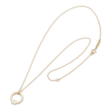 Tスクエア ネックレス K18YG/ダイヤ ネックレス