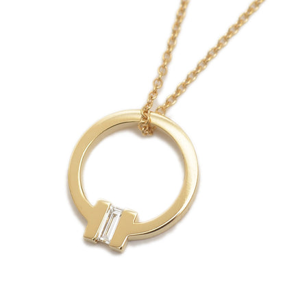 Tスクエア ネックレス K18YG/ダイヤ ネックレス