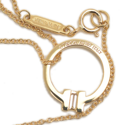 Tスクエア ネックレス K18YG/ダイヤ ネックレス