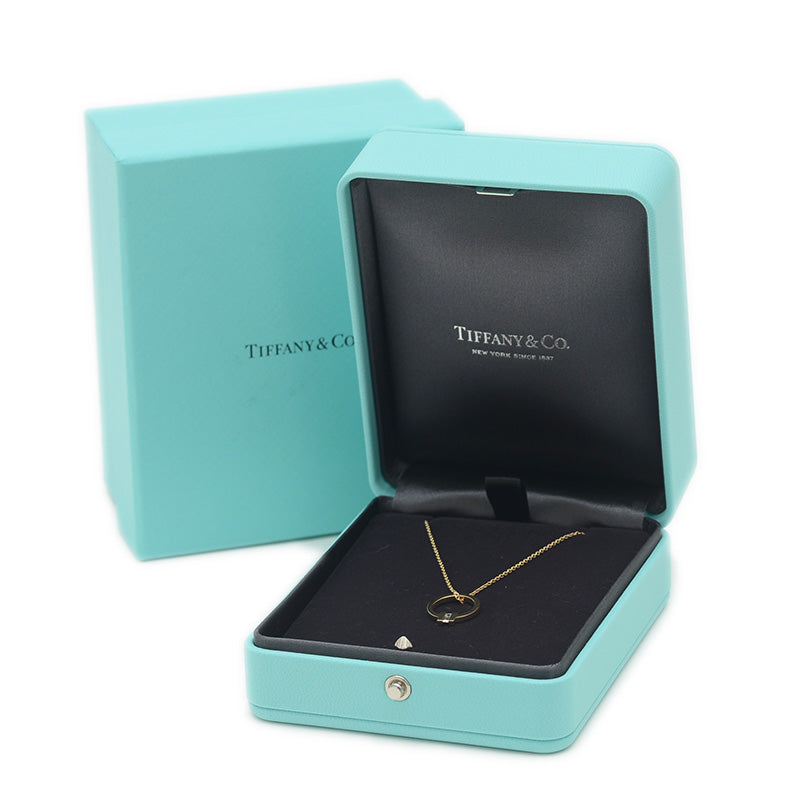 Tスクエア ネックレス K18YG/ダイヤ ネックレス