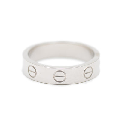 ミニ ラブリング 1Pダイヤ K18WG #47 B40505 リング・指輪