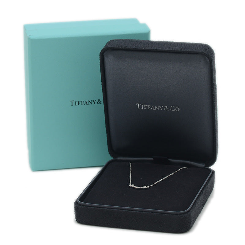 Tスマイル ミニ ペンダント K18WG/ダイヤモンド ネックレス