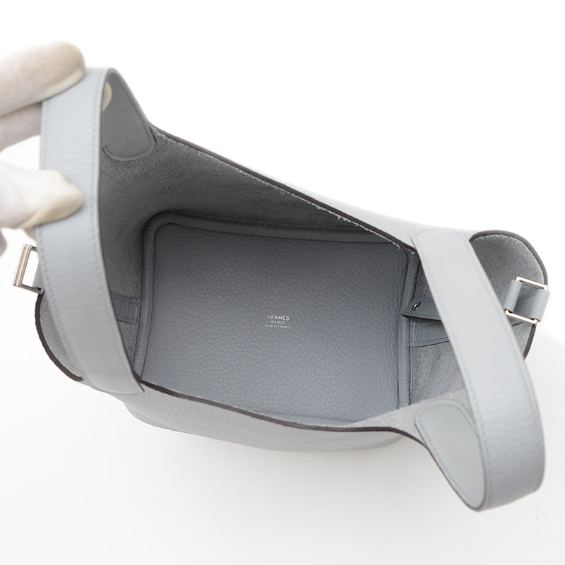 ピコタンロック PM 18 ブルーグラシエ シルバー金具 K刻印 ハンドバッグ