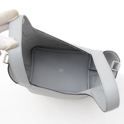 ピコタンロック PM 18 ブルーグラシエ シルバー金具 K刻印 ハンドバッグ