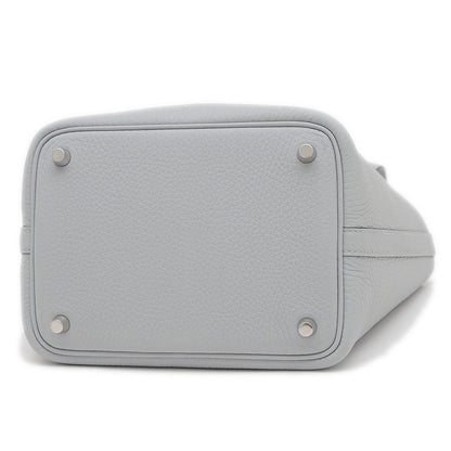 ピコタンロック PM 18 ブルーグラシエ シルバー金具 K刻印 ハンドバッグ