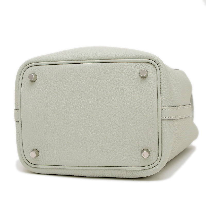 ピコタンロック PM 18 タッチ トリヨン/アリゲーター グリネヴェ シルバー金具 W刻印 ハンドバッグ