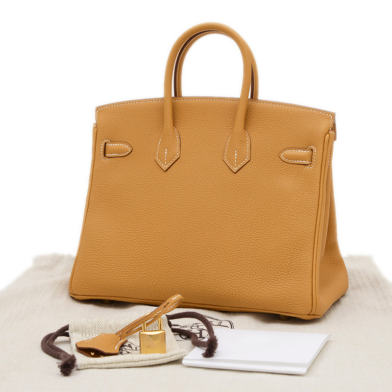 バーキン25 トゴ ナチュラルサブレ ゴールド金具 W刻印 ハンドバッグ