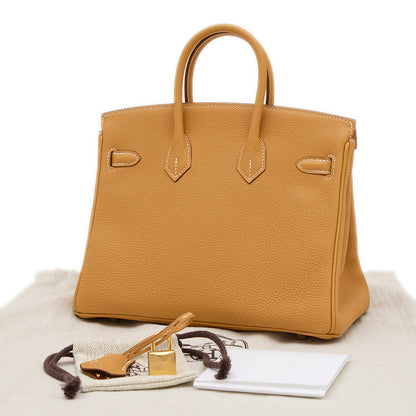 バーキン25 トゴ ナチュラルサブレ ゴールド金具 W刻印 ハンドバッグ