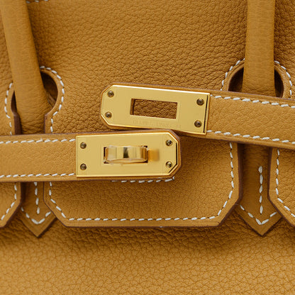 バーキン25 トゴ ナチュラルサブレ ゴールド金具 W刻印 ハンドバッグ