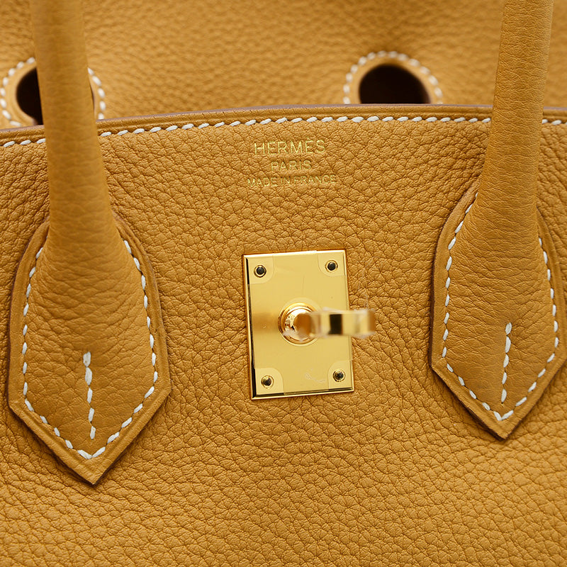 バーキン25 トゴ ナチュラルサブレ ゴールド金具 W刻印 ハンドバッグ