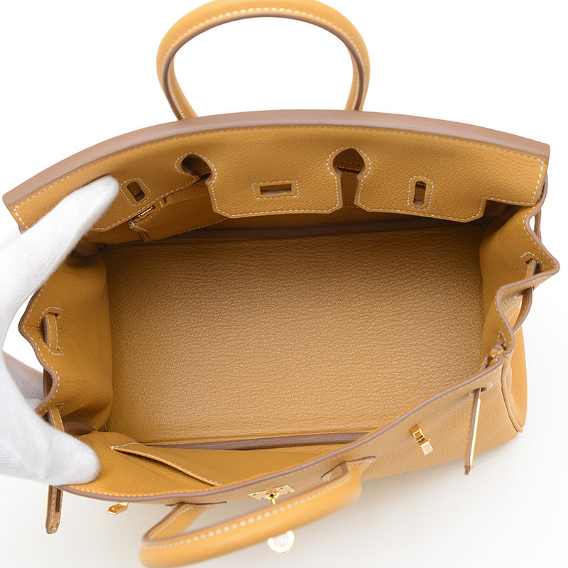 バーキン25 トゴ ナチュラルサブレ ゴールド金具 W刻印 ハンドバッグ