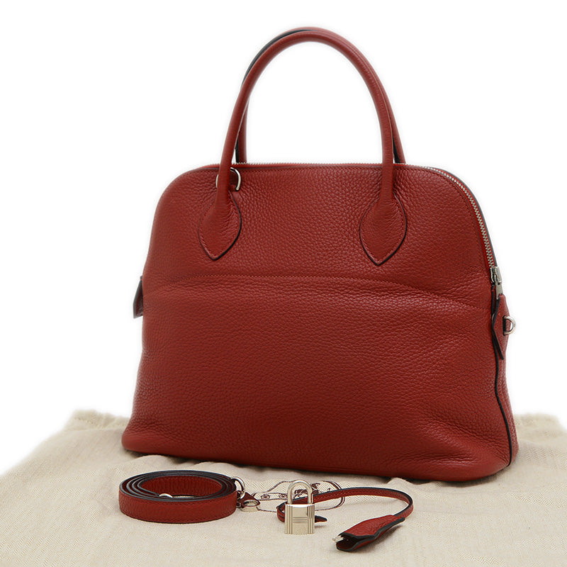 ボリード31 トリヨン ルージュアッシュ シルバー金具 □I刻印 ハンドバッグ