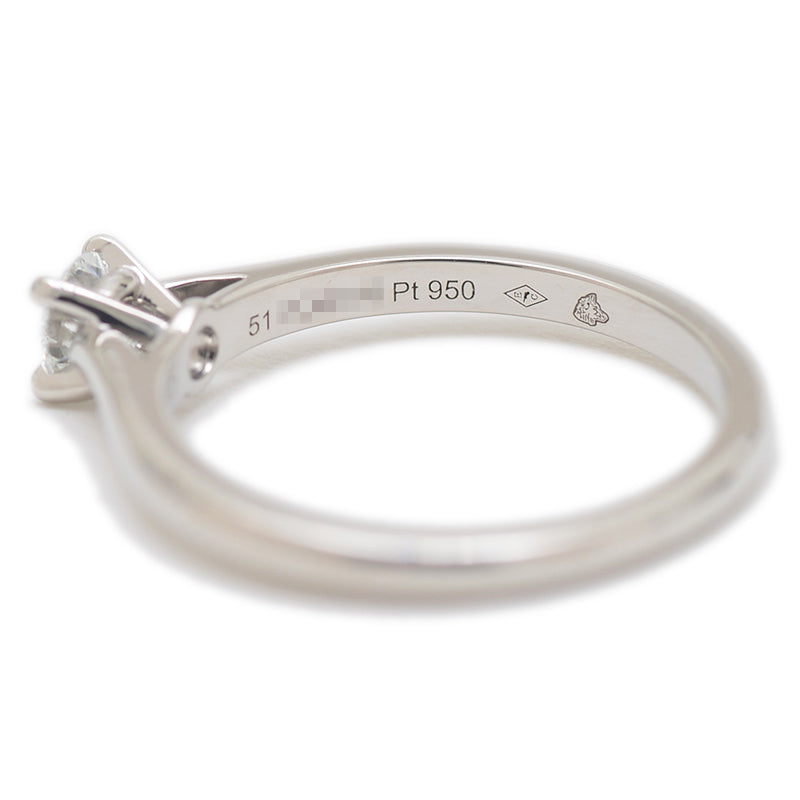 ソリテール ダイヤリング Pt950/ダイヤ 0.26ct E/VVS1/EX #51 N41359 リング・指輪