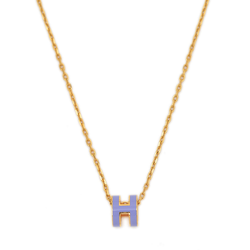 ポップアッシュ H ミニ ネックレス リラ/ゴールド ネックレス