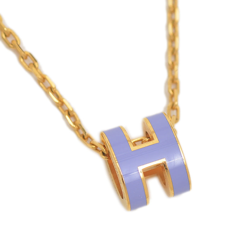 ポップアッシュ H ミニ ネックレス リラ/ゴールド ネックレス