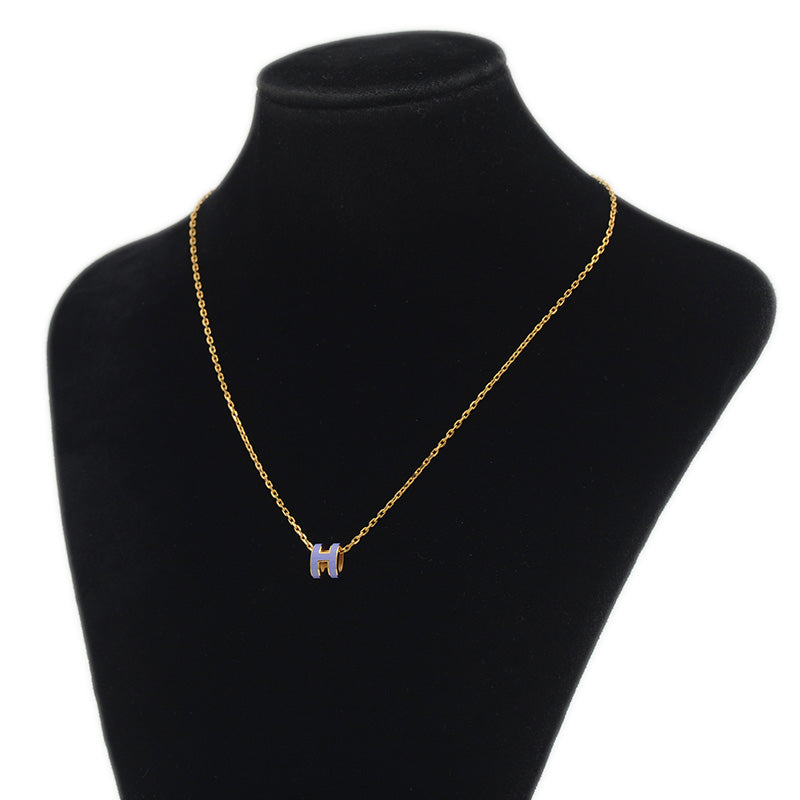 ポップアッシュ H ミニ ネックレス リラ/ゴールド ネックレス
