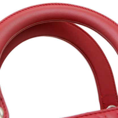 レディディオール カナージュ 2WAYショルダーバッグ ラムスキン ピンク ハンドバッグ