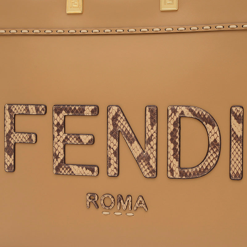 サンシャイン ミディアム 2WAYトートバッグ レザー/パイソン ベージュ 8BH386 トートバッグ