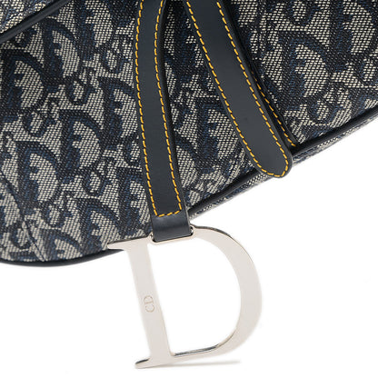 サドルバッグ トロッター ショルダーバッグ キャンバス/レザー ネイビー ハンドバッグ