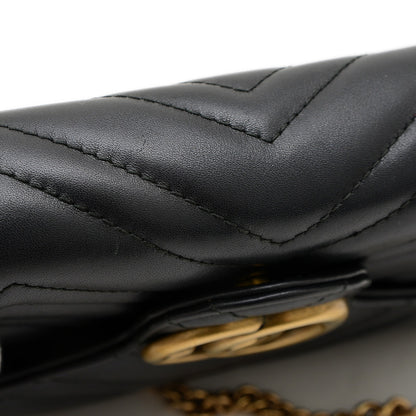 GGマーモント チェーンショルダー ウォレット クラッチ カーフ ブラック 474575 ショルダーバッグ