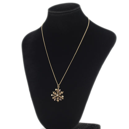 スノーフレーク ネックレス ラインストーン シルバー 05A ネックレス