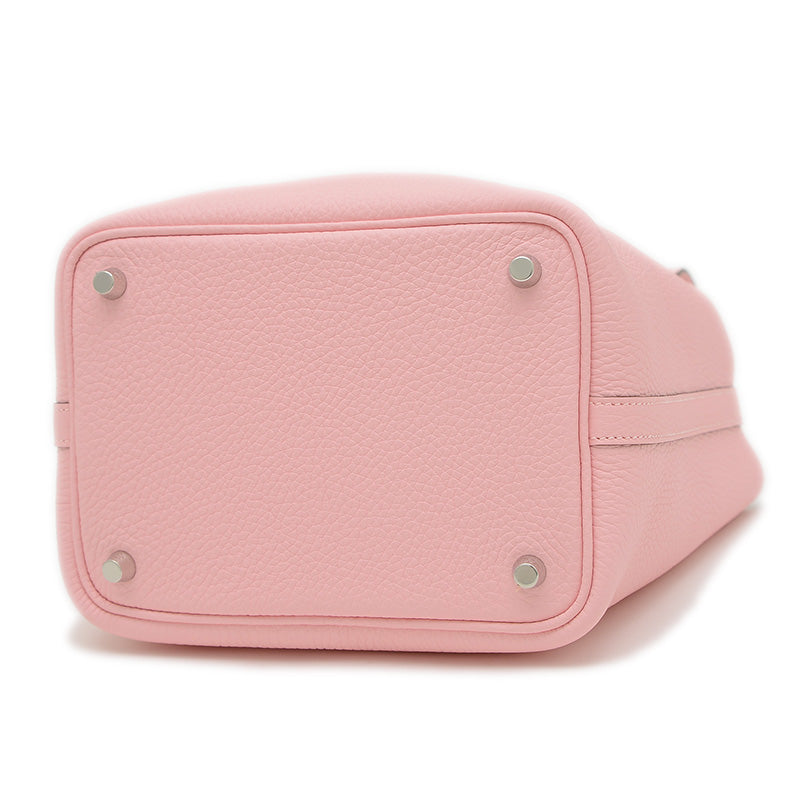 ピコタンロック PM 18 トリヨン ローズサクラ シルバー金具 K刻印 ハンドバッグ