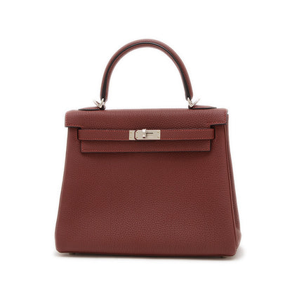 ケリー25 内縫い トゴ ルージュアッシュ シルバー金具 W刻印 ハンドバッグ