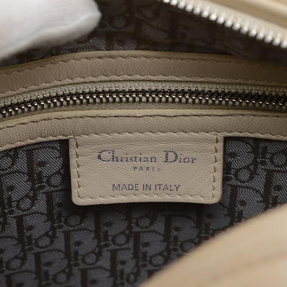 レディディオール カナージュ ミディアム 2WAYバッグ ラムスキン ベージュ ハンドバッグ