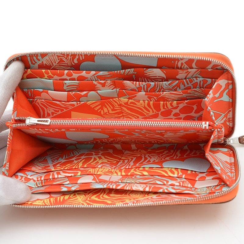 アザップロング シルクイン 長財布 エプソン オレンジ B刻印 長財布