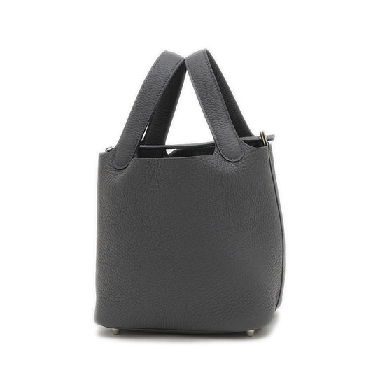 ピコタンロック PM 18 トリヨン アルドワーズ シルバー金具 W刻印 ハンドバッグ