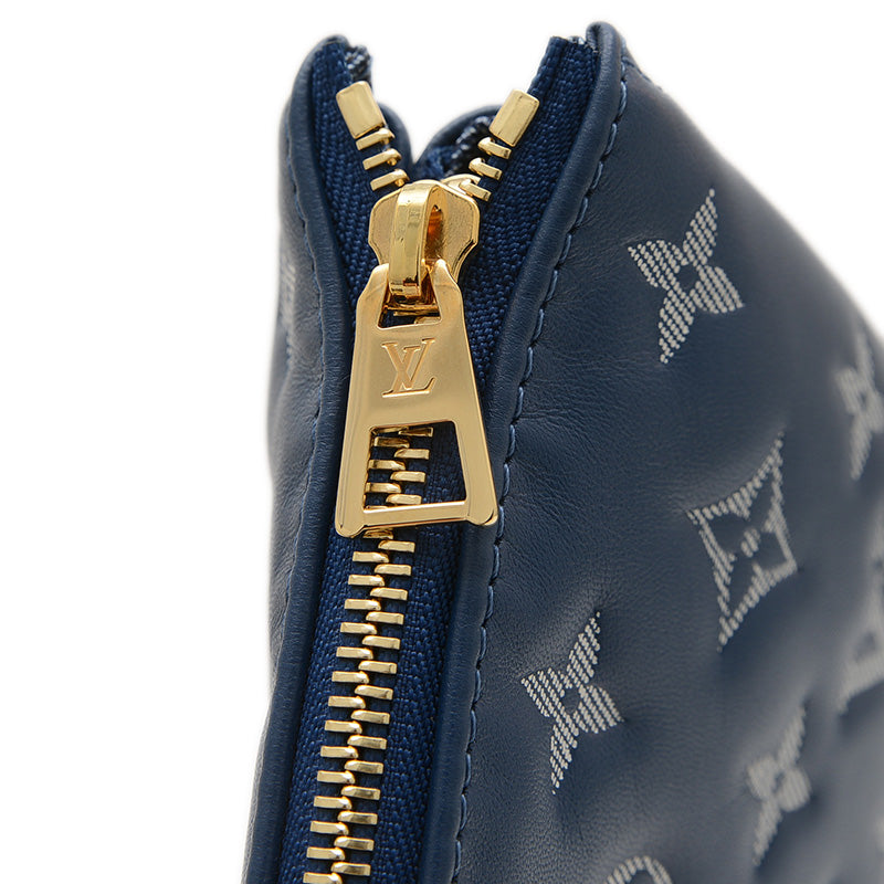 モノグラム クッサンPM 2WAYバッグ レザー ネイビーブルー　M59392 ショルダーバッグ