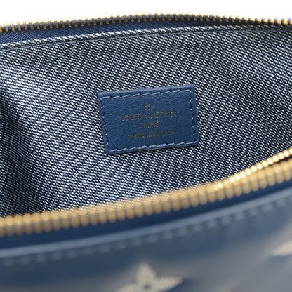 モノグラム クッサンPM 2WAYバッグ レザー ネイビーブルー　M59392 ショルダーバッグ