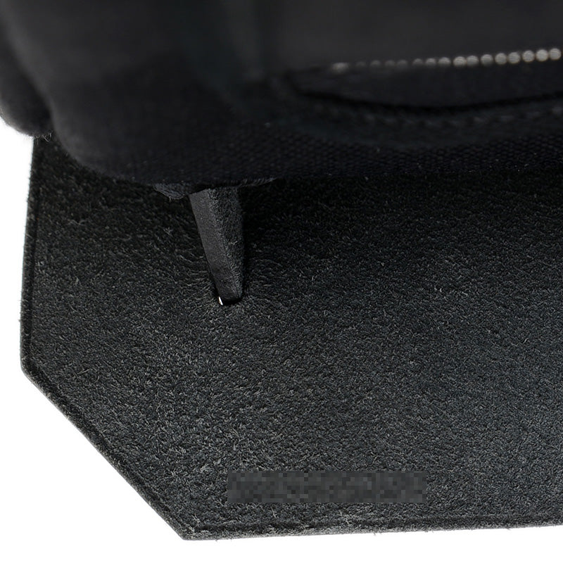 エールバッグジップ50 トワル ブラック シルバー金具 D刻印 ハンドバッグ