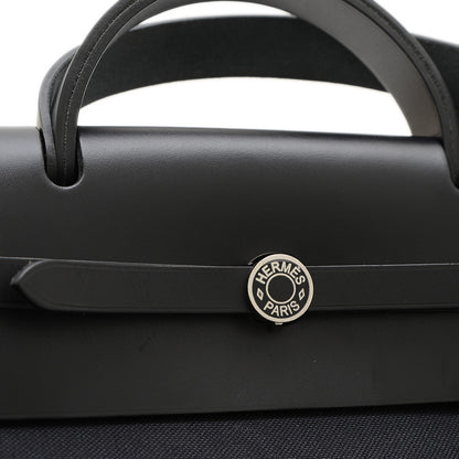 エールバッグジップ50 トワル ブラック シルバー金具 D刻印 ハンドバッグ