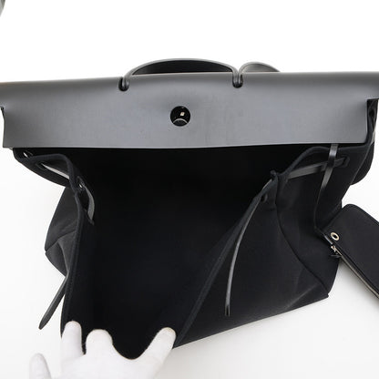 エールバッグジップ50 トワル ブラック シルバー金具 D刻印 ハンドバッグ