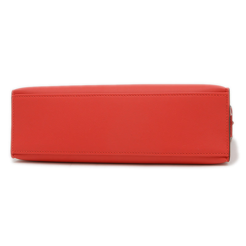 ポシェットケリー スイフト ルージュクー ゴールド金具 K刻印 ハンドバッグ