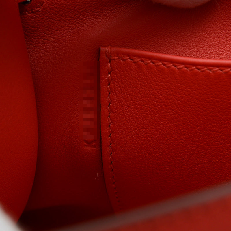 ポシェットケリー スイフト ルージュクー ゴールド金具 K刻印 ハンドバッグ