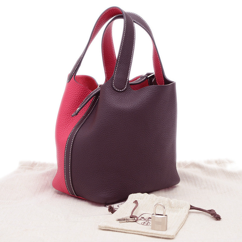 ピコタンロック PM 18 カザック トリヨン ルージュセリエ/フランボワーズ Z刻印 ハンドバッグ