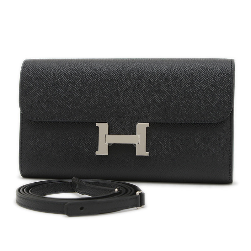 コンスタンストゥーゴー エプソン ブラック シルバー金具 K刻印 長財布