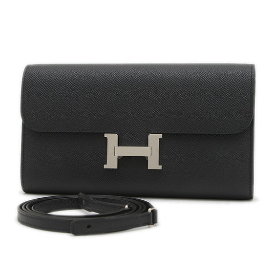 コンスタンストゥーゴー エプソン ブラック シルバー金具 K刻印 長財布