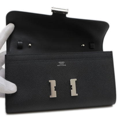 コンスタンストゥーゴー エプソン ブラック シルバー金具 K刻印 長財布