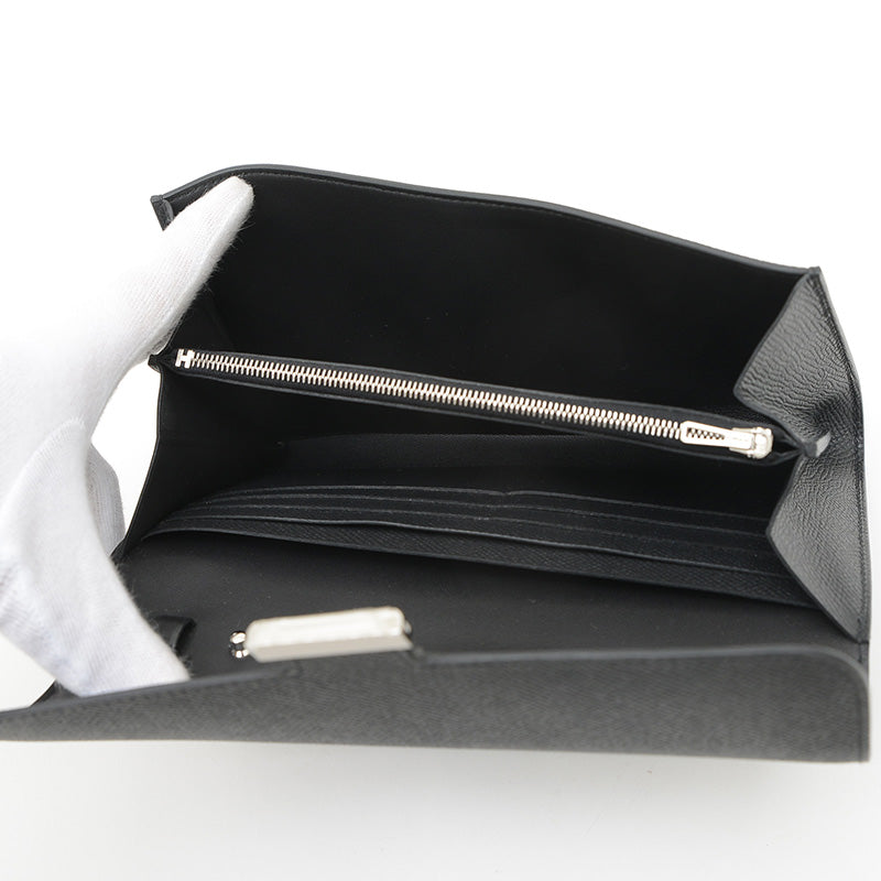 コンスタンストゥーゴー エプソン ブラック シルバー金具 K刻印 長財布