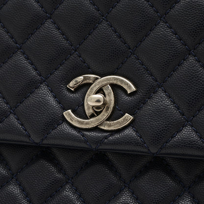 トップハンドル 2WAYバッグ キャビアスキン ネイビー A92992 ショルダーバッグ