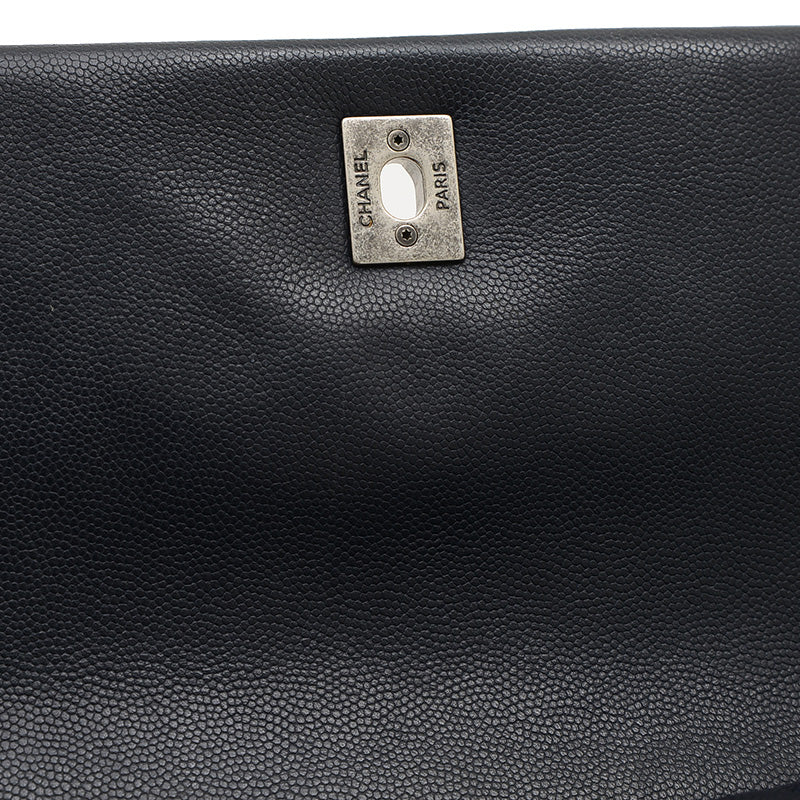 トップハンドル 2WAYバッグ キャビアスキン ネイビー A92992 ショルダーバッグ