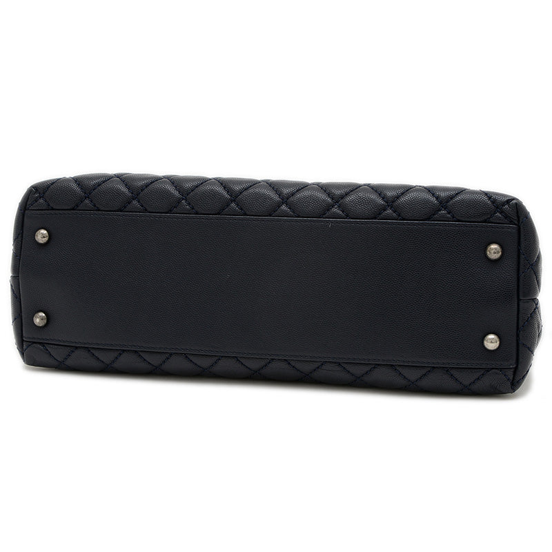 トップハンドル 2WAYバッグ キャビアスキン ネイビー A92992 ショルダーバッグ