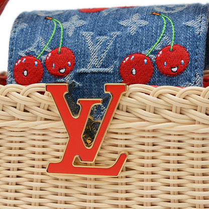 LV×TM カプシーヌ ミニ 2Wayバッグ ラタン/レザー ベージュ M14295 ハンドバッグ