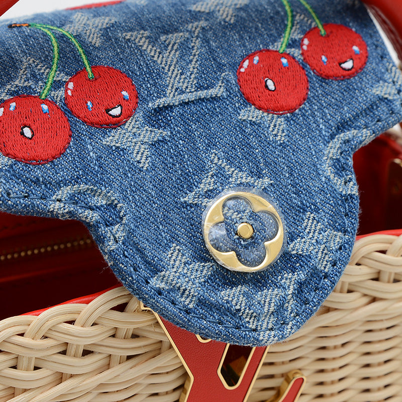 LV×TM カプシーヌ ミニ 2Wayバッグ ラタン/レザー ベージュ M14295 ハンドバッグ