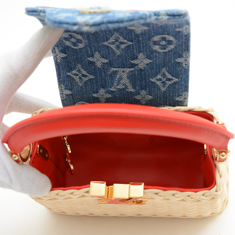 LV×TM カプシーヌ ミニ 2Wayバッグ ラタン/レザー ベージュ M14295 ハンドバッグ