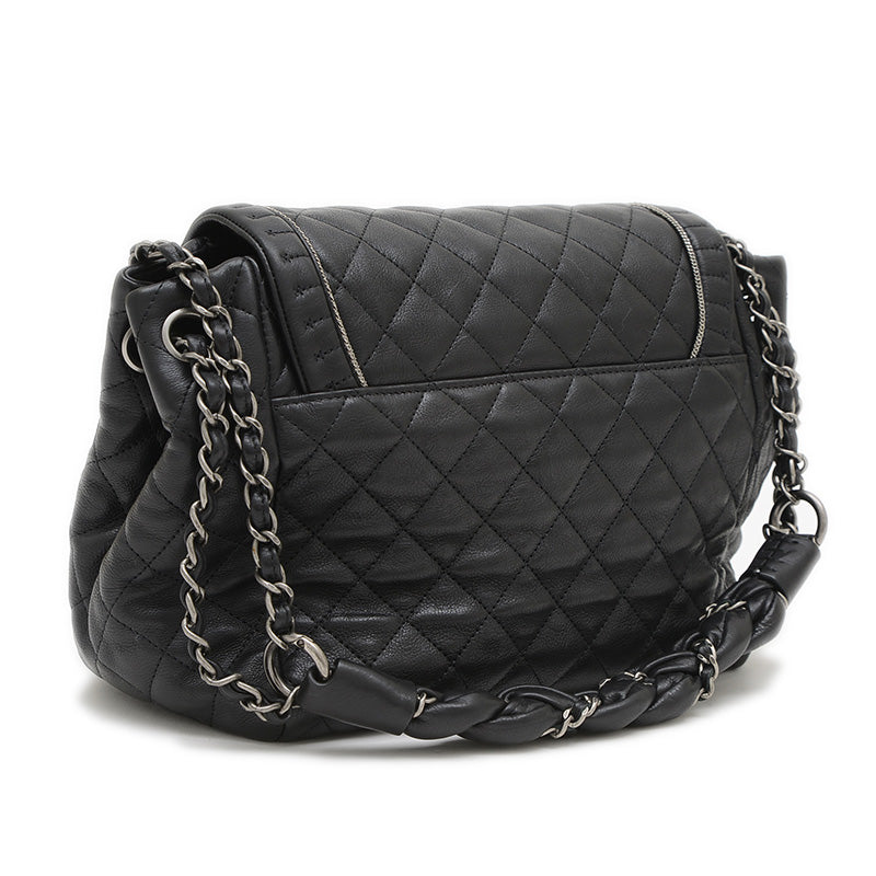 ココマーク チェーンショルダーバッグ レザー ブラック シルバー金具 ショルダーバッグ